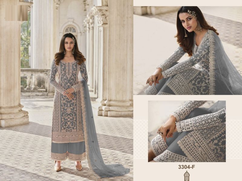 3304 Master Colors Butterfly Net Embroidered Salwar Kameez Catalog — Wholesale Dress Material wholesale from Surat — Photo 6