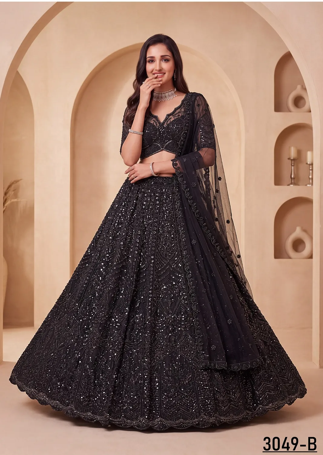 Anjani Art VIDA 3049 Designer Motif Handwork Zari Embroidered Lehenga Choli — Wholesale Lehenga, Anjani Art wholesale from Surat — Photo 15