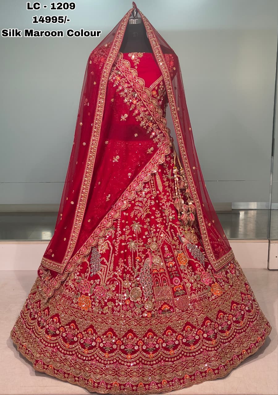 Bridal Lehenga Hits Premium Pure Raw Silk Wedding Collection — Wholesale Lehenga, Vardan Ethnic wholesale from Surat — view 7