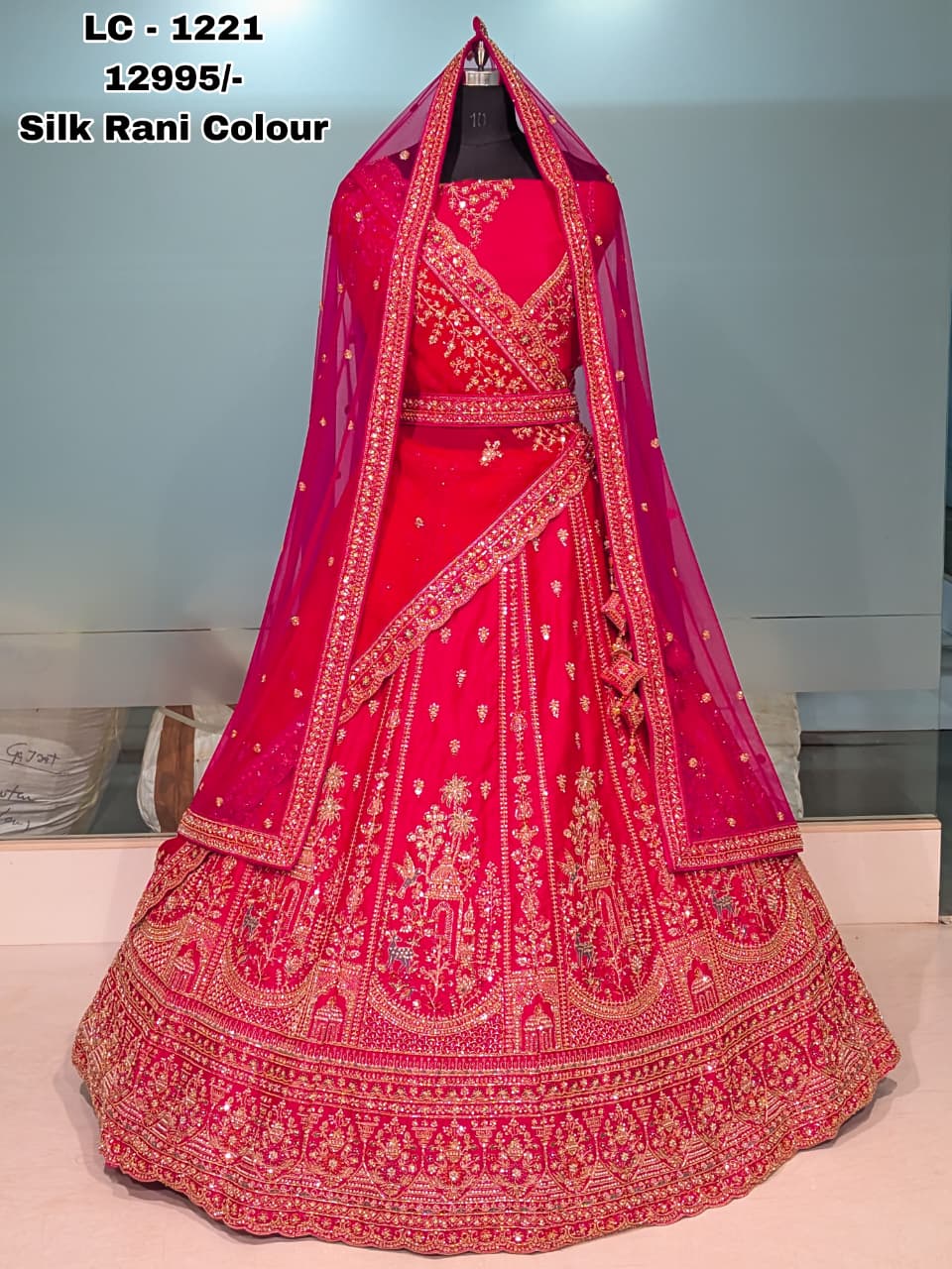 Bridal Lehenga Hits Premium Pure Raw Silk Wedding Collection — Wholesale Lehenga, Vardan Ethnic wholesale from Surat — view 9
