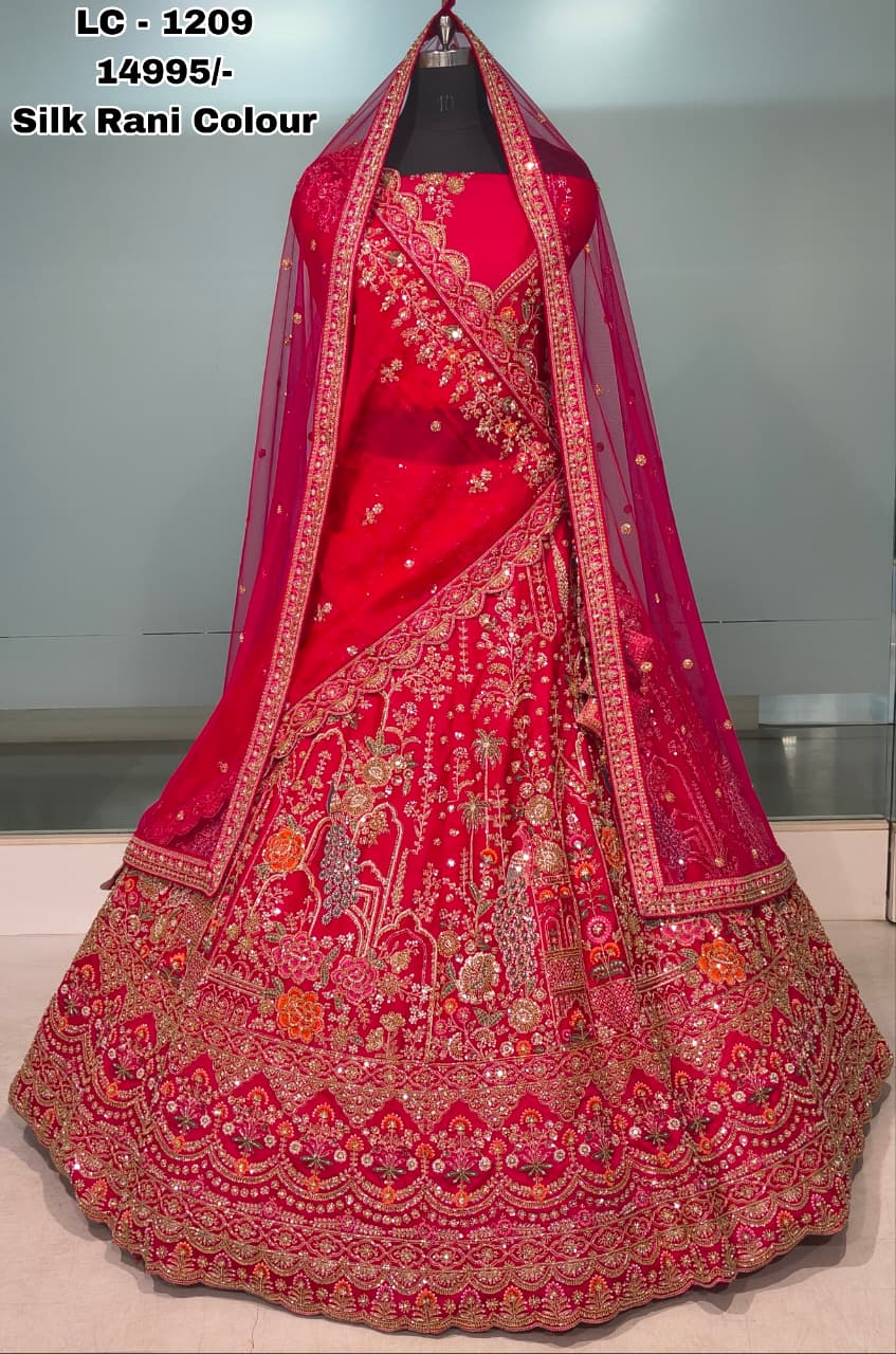 Bridal Lehenga Hits Premium Pure Raw Silk Wedding Collection — Wholesale Lehenga, Vardan Ethnic wholesale from Surat — view 5