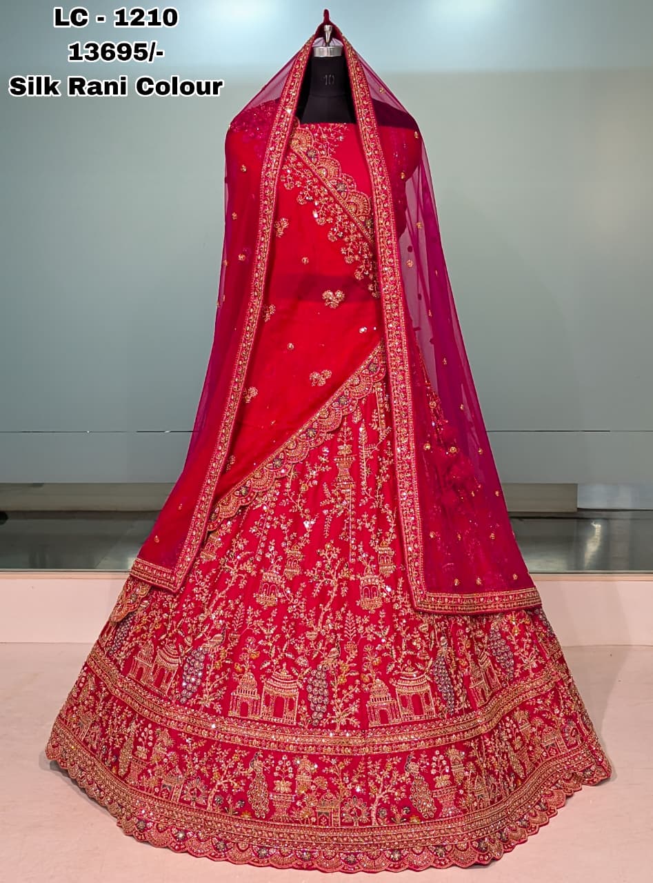 Bridal Lehenga Hits Premium Pure Raw Silk Wedding Collection — Wholesale Lehenga, Vardan Ethnic wholesale from Surat — view 3