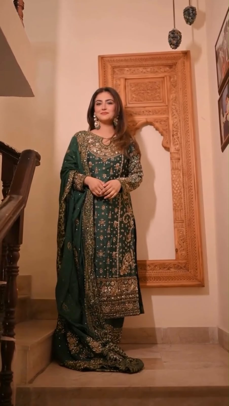 879 Heavy Faux Georgette Embroidered 3 Piece Suit with Pant &amp; Dupatta — Wholesale Kurtis, Noor wholesale from Surat — view 2