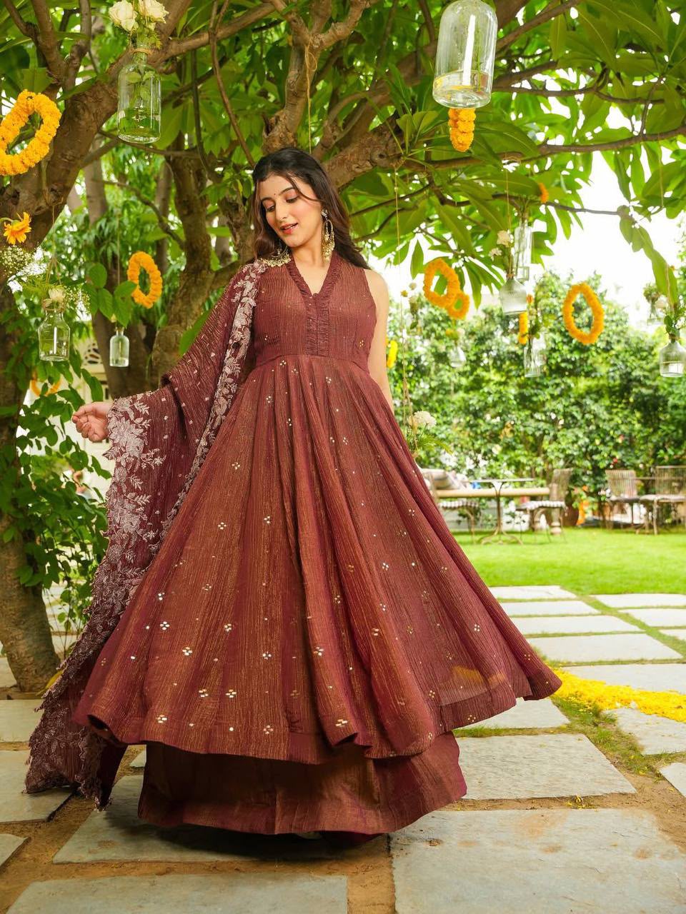 LG LEEMBOGEE LG-2046 Designer Crunchy Sharara Suit Set with Dupatta Set — Wholesale Kurtis, Vardan Ethnic wholesale from Surat — view 4