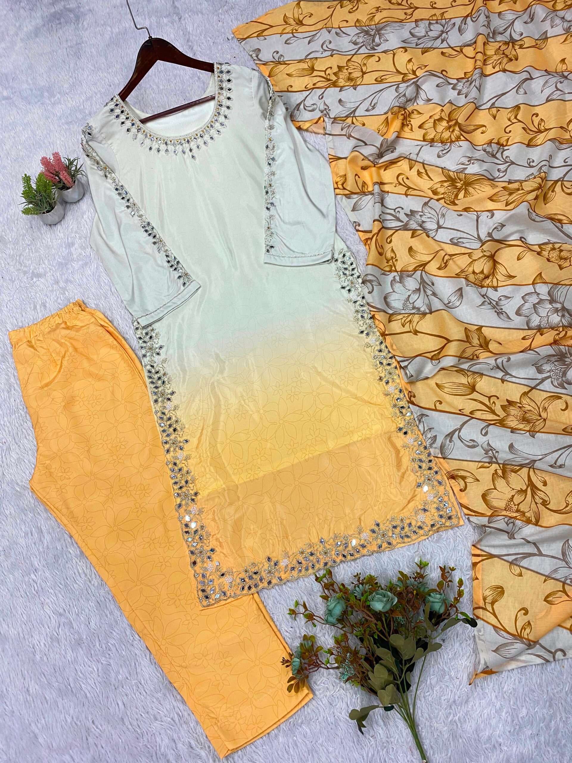LG LEEMBOGEE LG-2125 Designer Printed Crape Silk Suit Set with Dupatta Set — Wholesale Kurtis, Vardan Ethnic wholesale from Surat — view 2