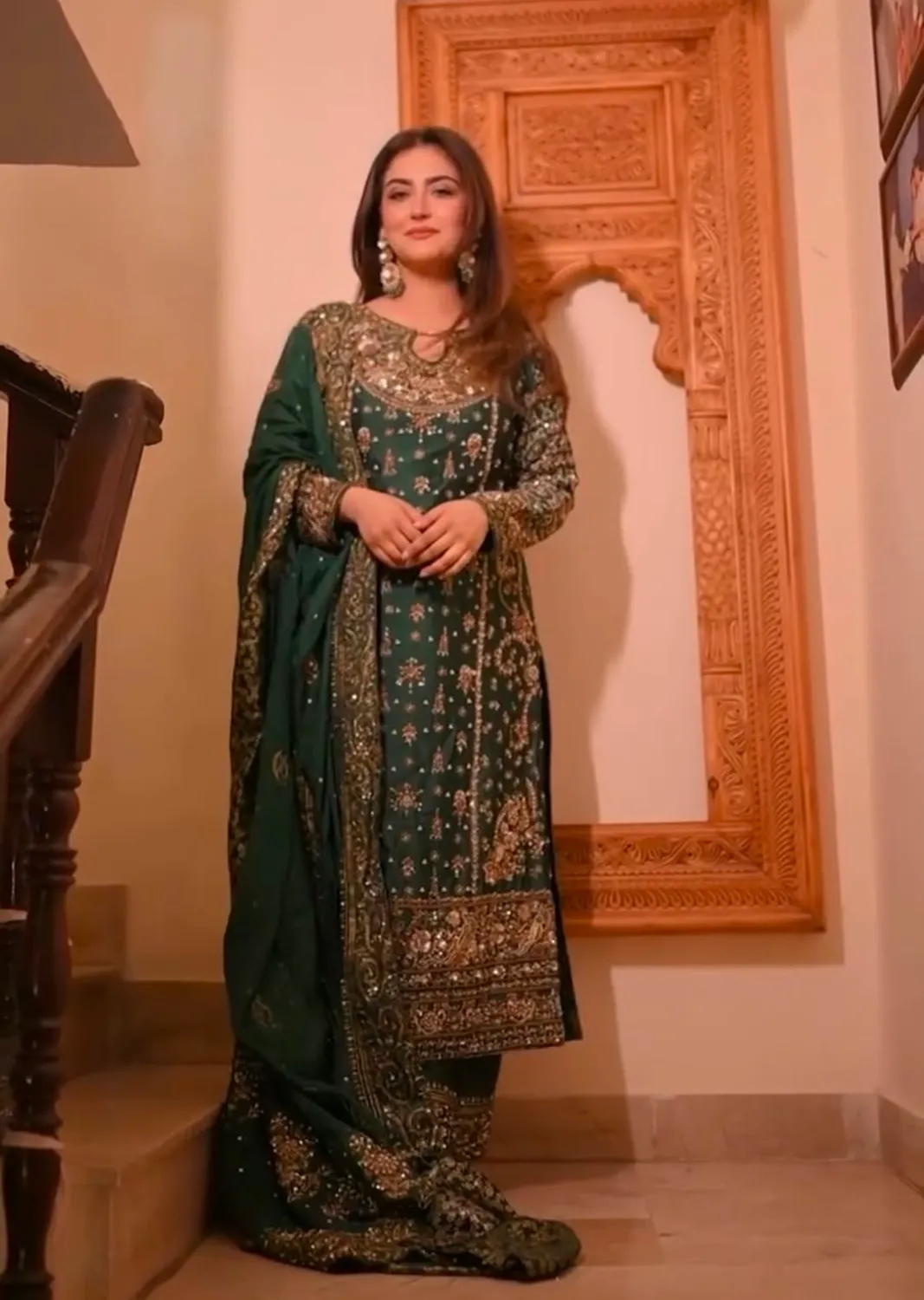 Nivara Heavy Georgette Paper Mirror Embroidered Gown With Pant & Dupatta Set — Wholesale Kurtis, Vardan Ethnic wholesale from Surat — Photo 2