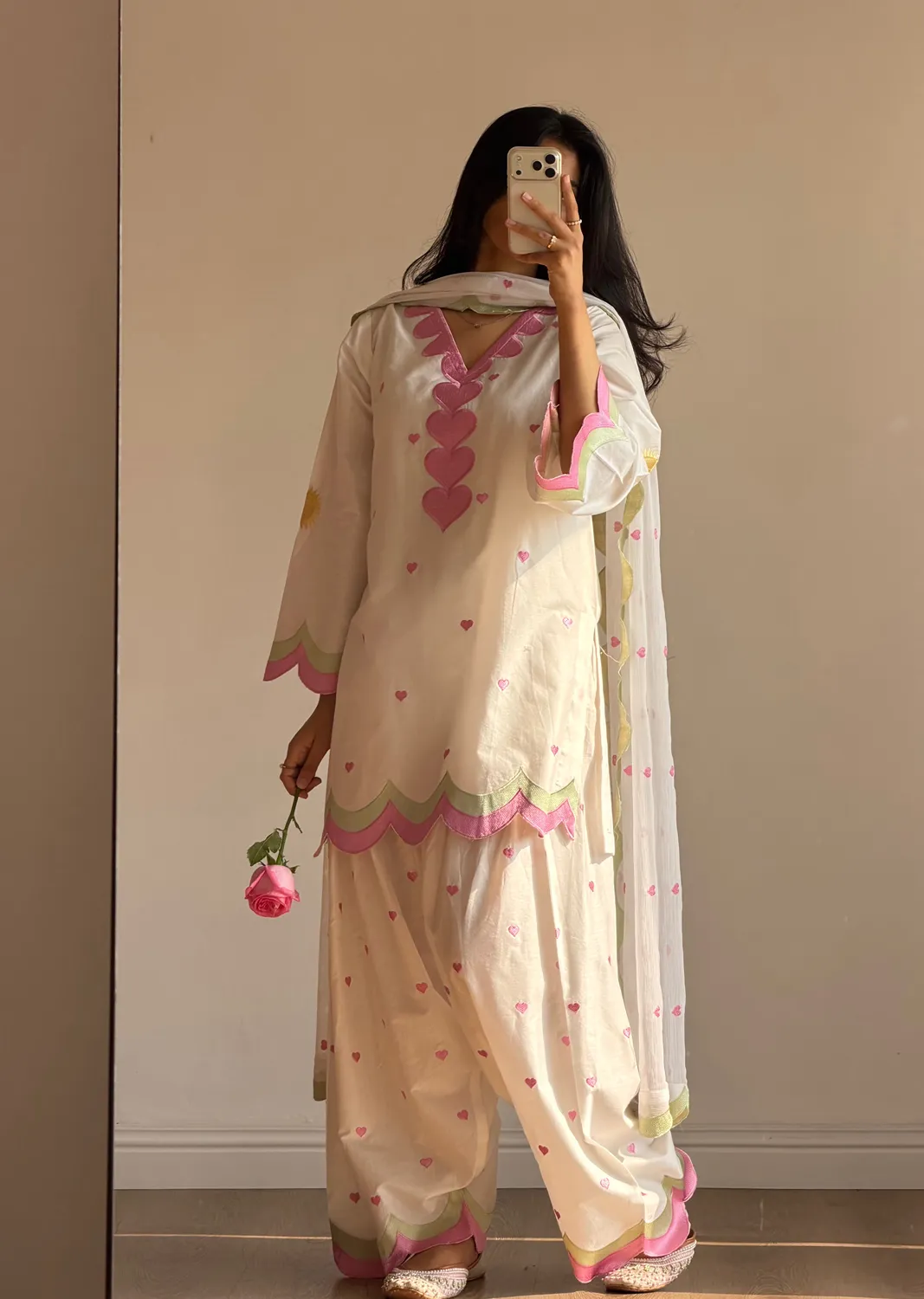Nivara Mul Chanderi Embroidered Suit Set With Salwaar & Dupatta Set — Wholesale Kurtis, Vardan Ethnic wholesale from Surat — Photo 5