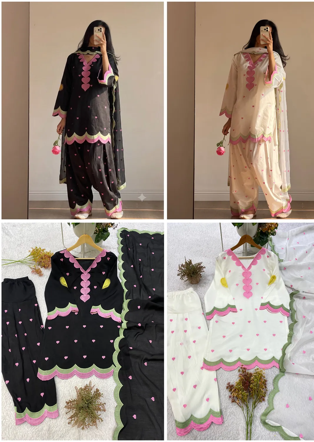 Nivara Mul Chanderi Embroidered Suit Set With Salwaar & Dupatta Set — Wholesale Kurtis, Vardan Ethnic wholesale from Surat — Photo 6