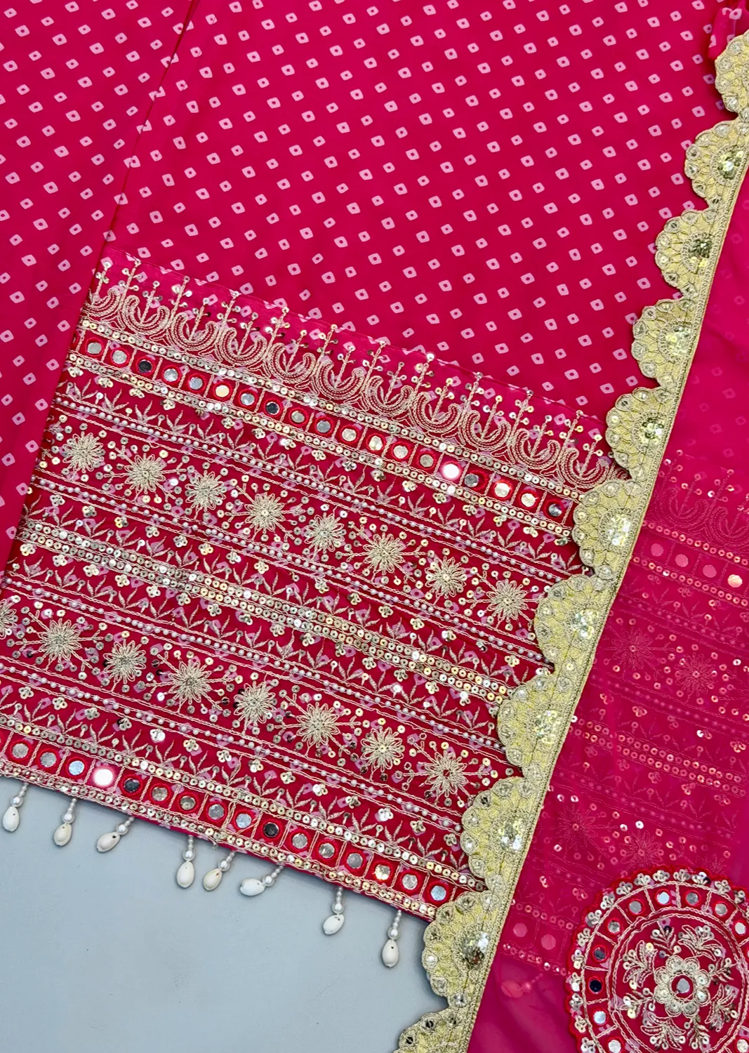 Nivara Heavy Faux Georgette Embroidered Digital Print Sharara Suit With Hand Work & Dupatta Set — Wholesale Readymade Suit, Vardan Ethnic wholesale from Surat — Photo 7