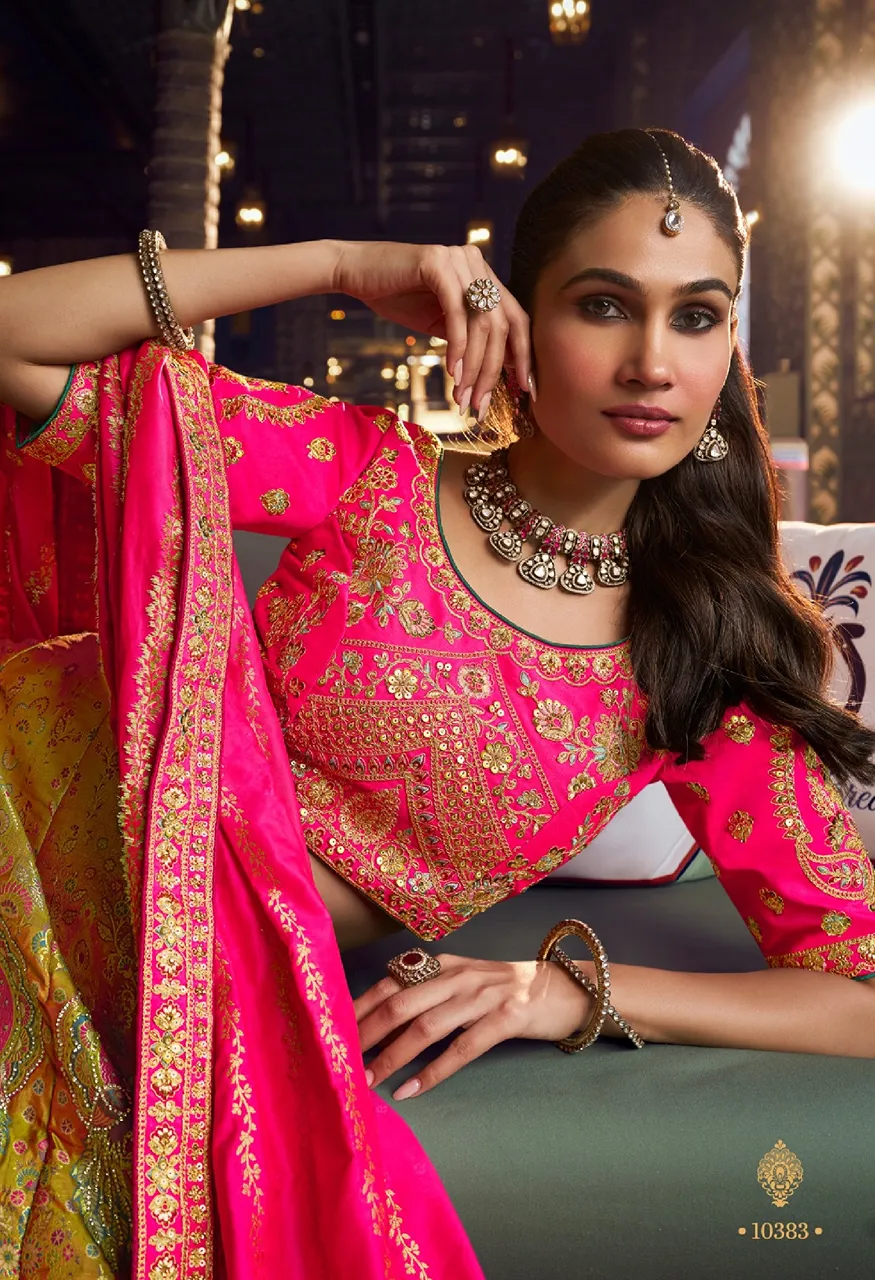Royal Vrindavan Vol 73 Banarasi Premium Silk Wedding Lehenga Choli Collection — Wholesale Lehenga, Royal Virndavan wholesale from Surat - Gallery Image 11