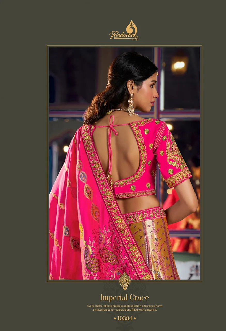 Royal Vrindavan Vol 73 Banarasi Premium Silk Wedding Lehenga Choli Collection — Wholesale Lehenga, Royal Virndavan wholesale from Surat - Gallery Image 18