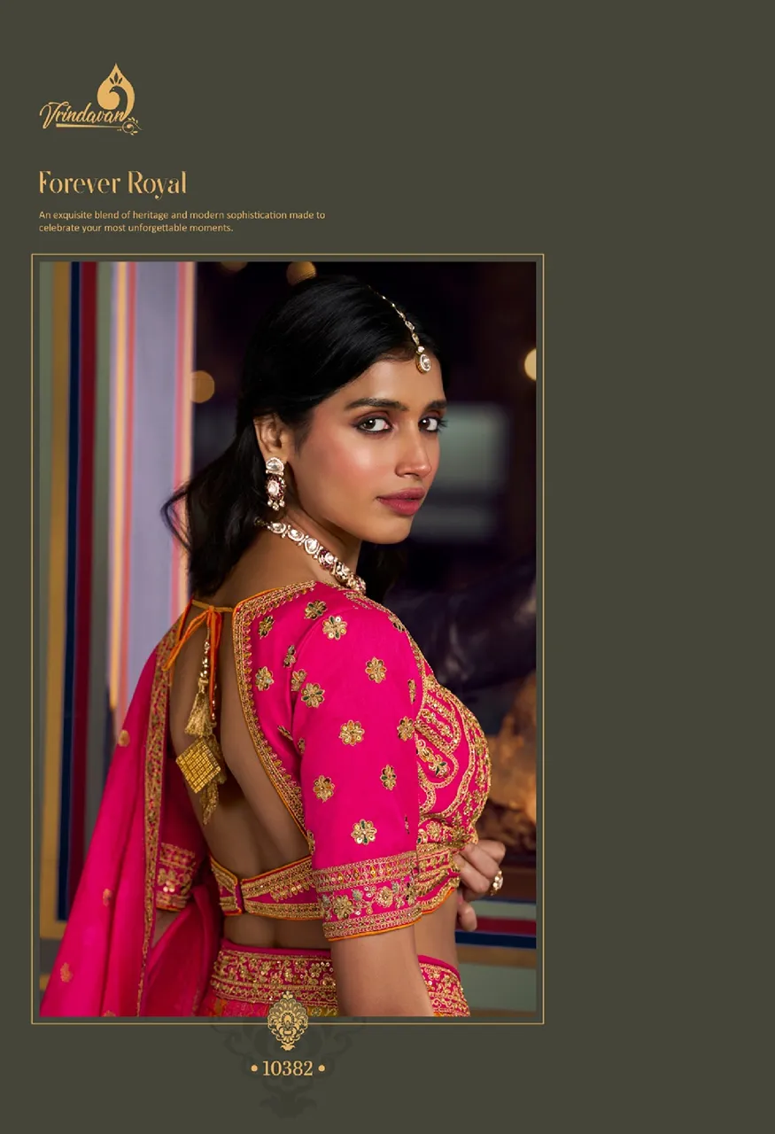 Royal Vrindavan Vol 73 Banarasi Premium Silk Wedding Lehenga Choli Collection — Wholesale Lehenga, Royal Virndavan wholesale from Surat - Gallery Image 15