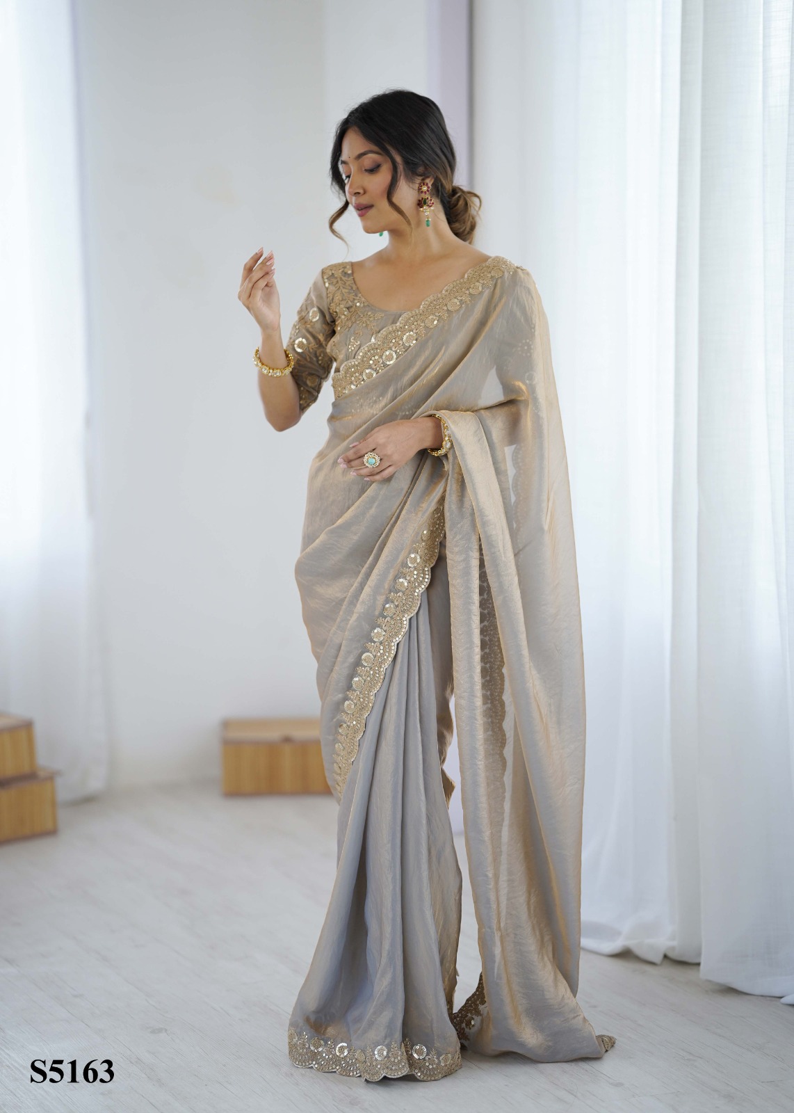 Mahotsav kaveri Frendy Satin Party Wear Designer Saree Collection — Wholesale Sarees, Mahotsav wholesale from Surat — view 9