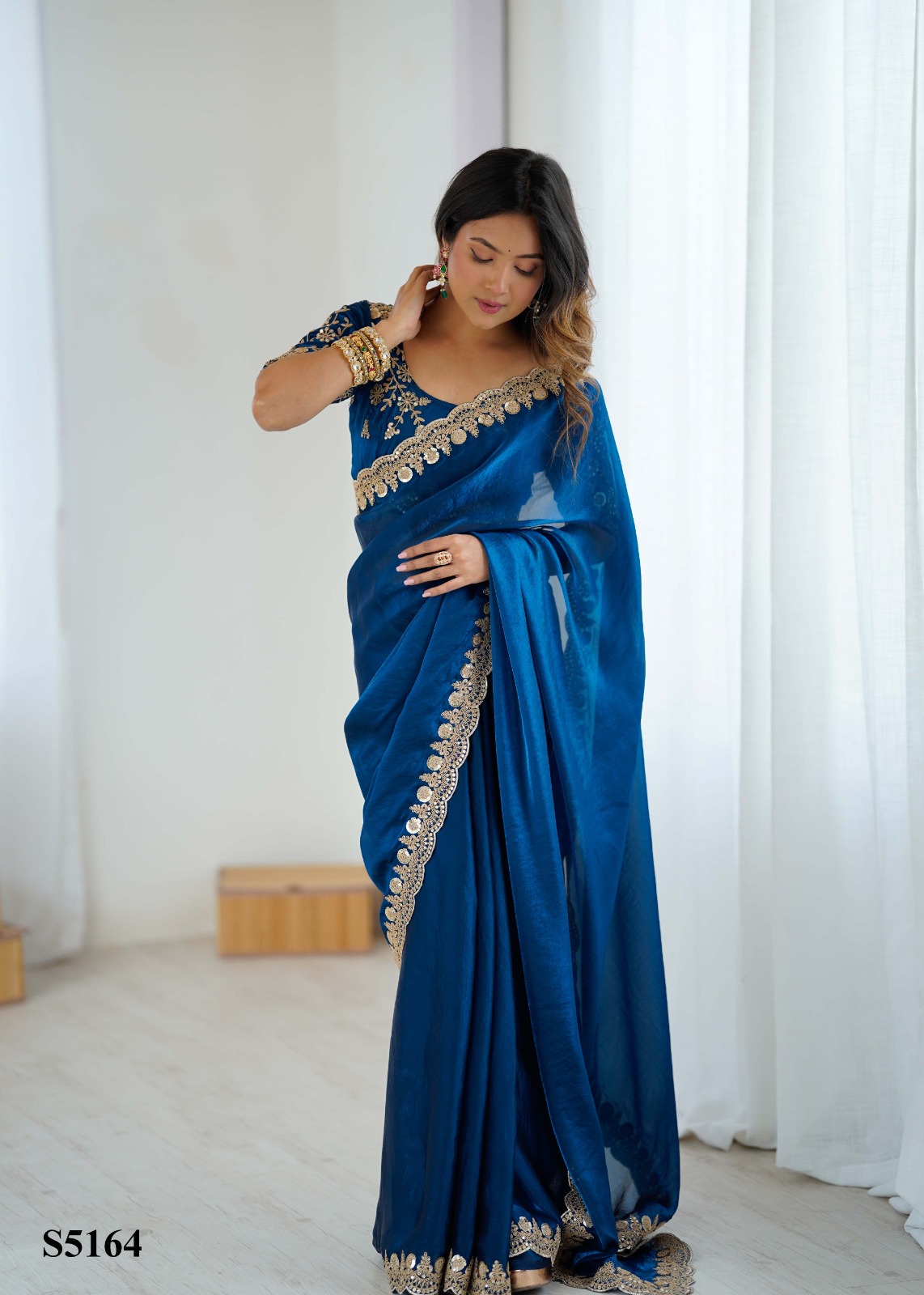 Mahotsav kaveri Frendy Satin Party Wear Designer Saree Collection — Wholesale Sarees, Mahotsav wholesale from Surat — view 6