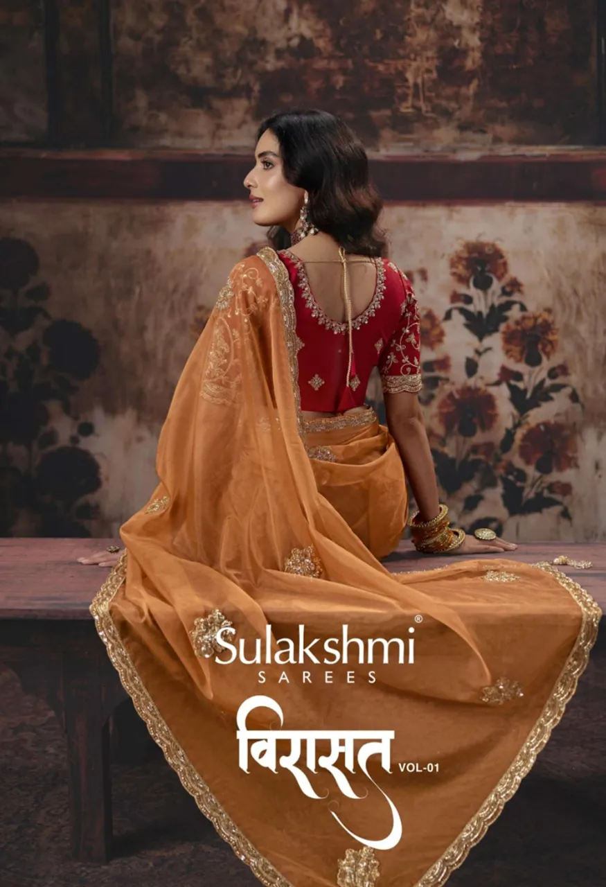 Sulakshmi Virasat Vol-01 Heritage Designer Saree Collection — Wholesale Sarees, Sulakshmi wholesale from Surat — view 17