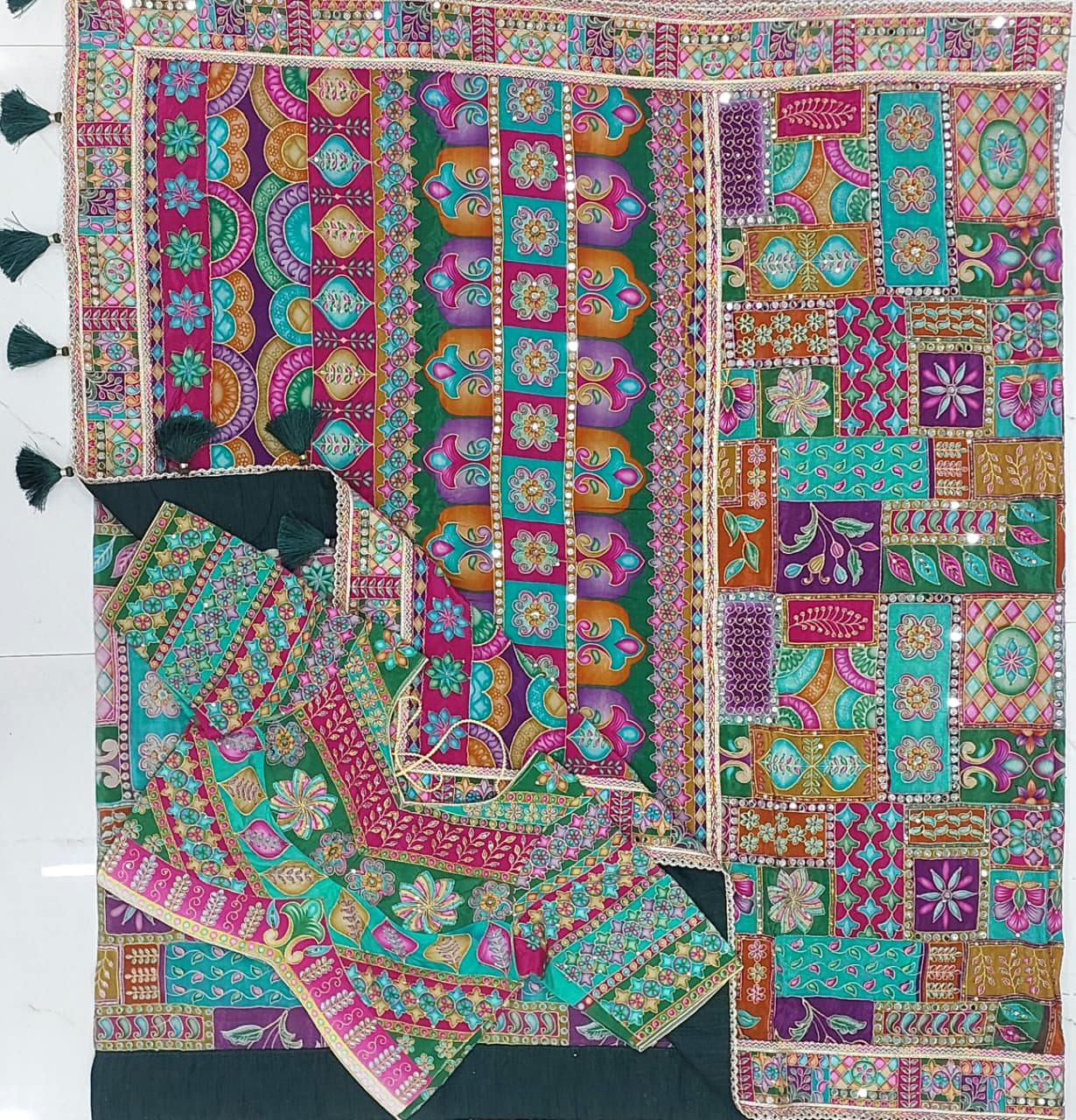 SL Rang Dhara Vol-1 Designer Saree with Readymade Blouse  Wholesale Designer Sarees — Saree, Vardan Ethnic wholesale from Surat — view 2