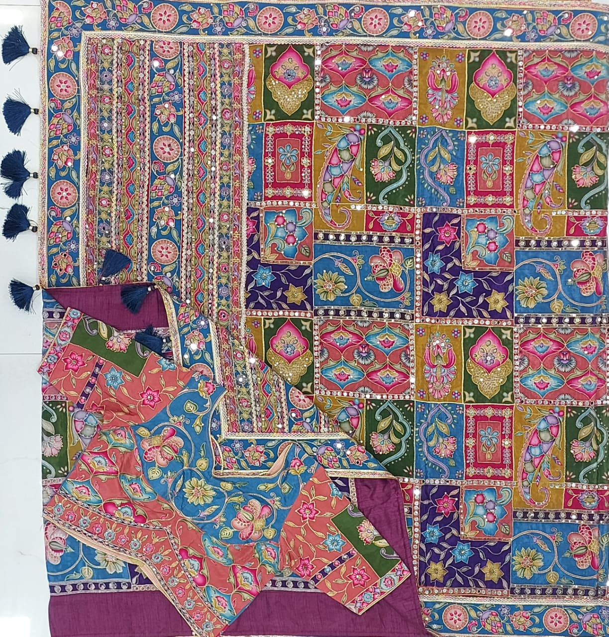 SL Rang Dhara Vol-1 Designer Saree with Readymade Blouse  Wholesale Designer Sarees — Saree, Vardan Ethnic wholesale from Surat — view 3