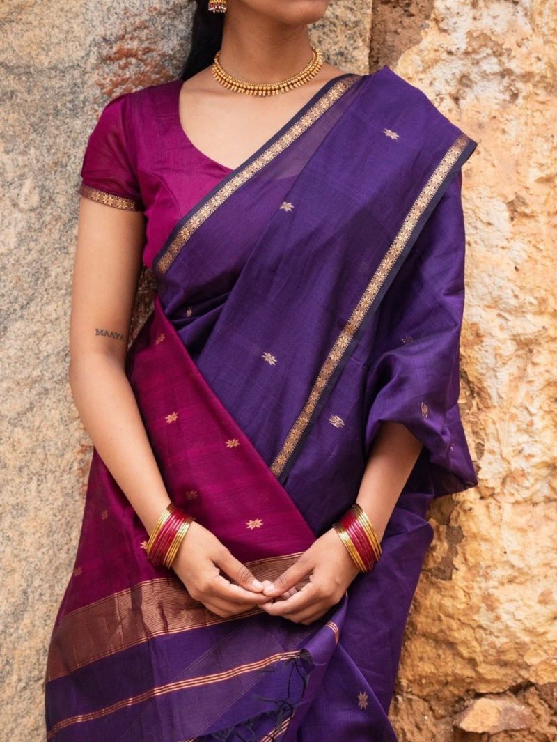 Aab Chhaya Vol 1 Cotton Silk Weaving Fancy Saree — Organza Saree wholesale from Surat — Photo 4