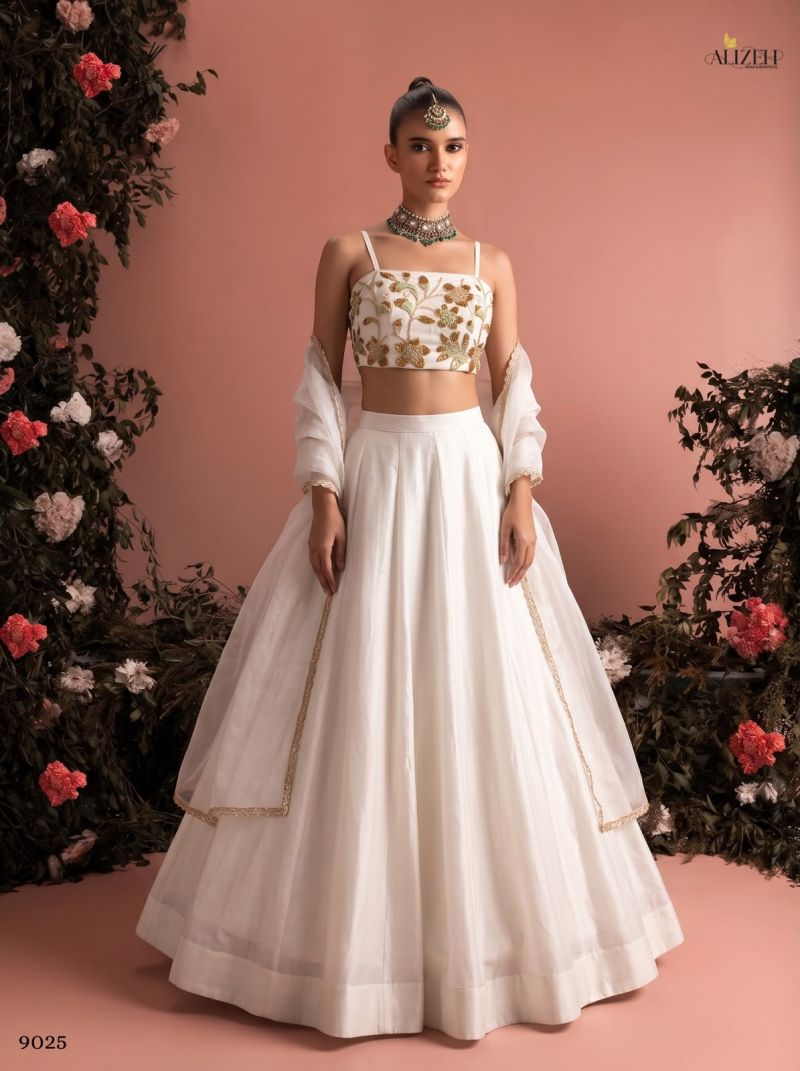 Alizeh 9025 And 9026 Roman Silk Stylish Wear Lehenga Choli Catalog — Wholesale Lehenga, Alizeh wholesale from Surat — view 3