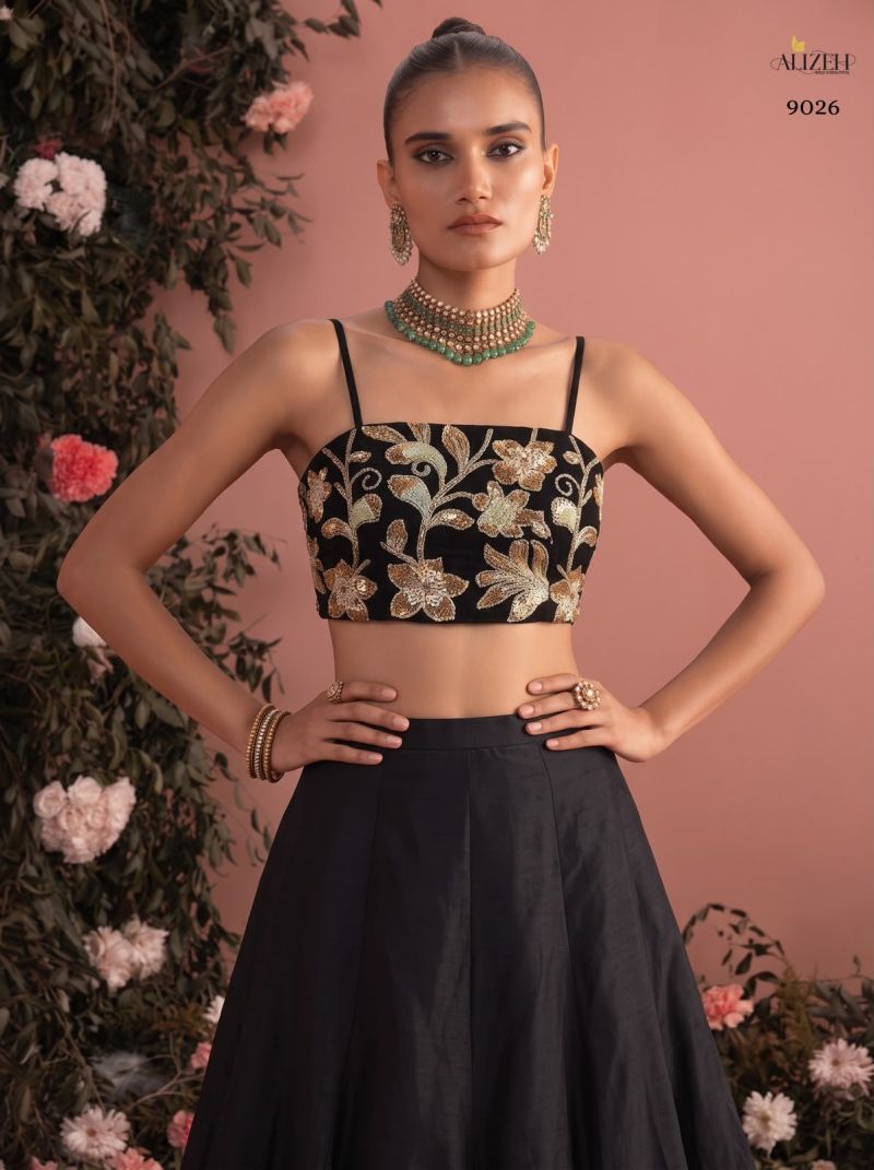 Alizeh 9025 And 9026 Roman Silk Stylish Wear Lehenga Choli Catalog