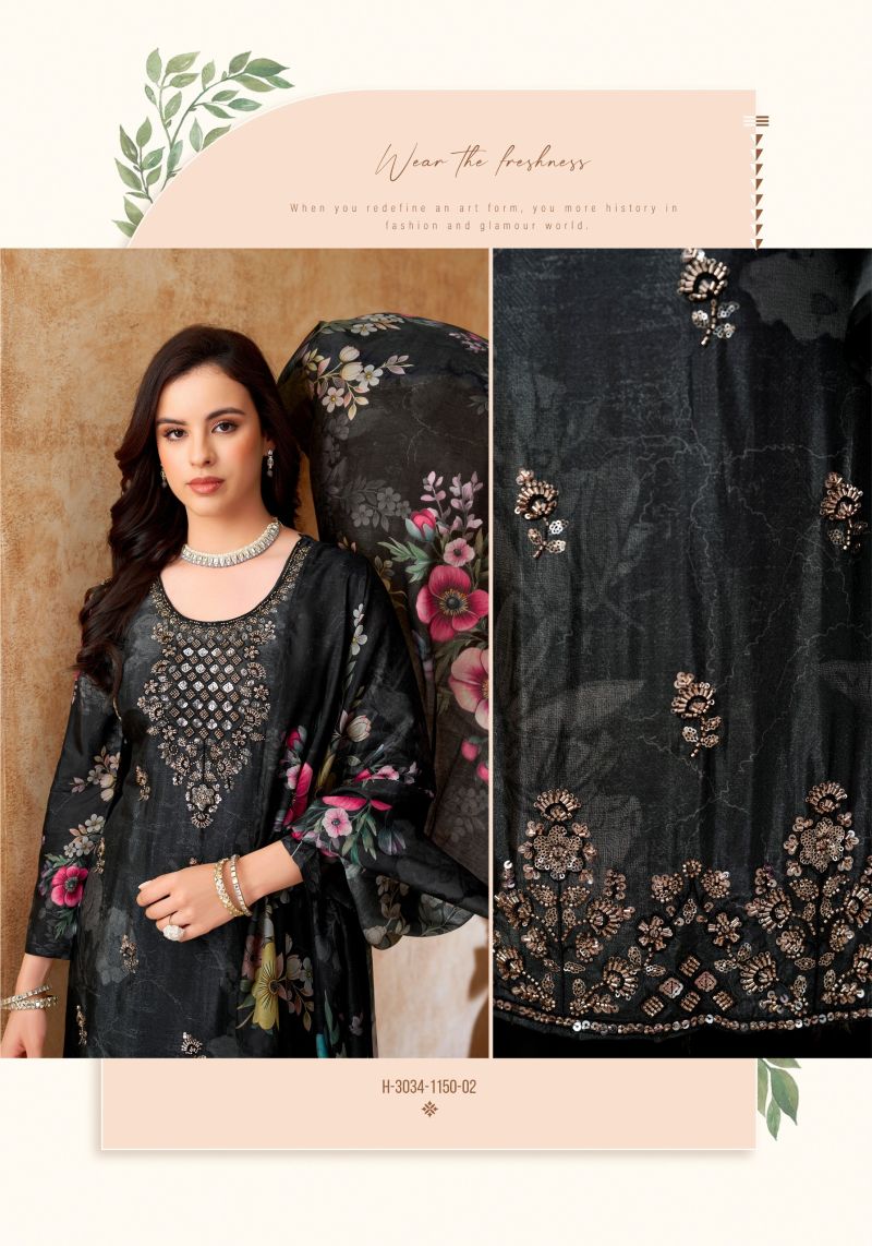 Alok Festival Beats Viscose Maslin Print Beats Work Dress Material Catalog — Wholesale Dress Material, Vardan Ethnic wholesale from Surat — view 6