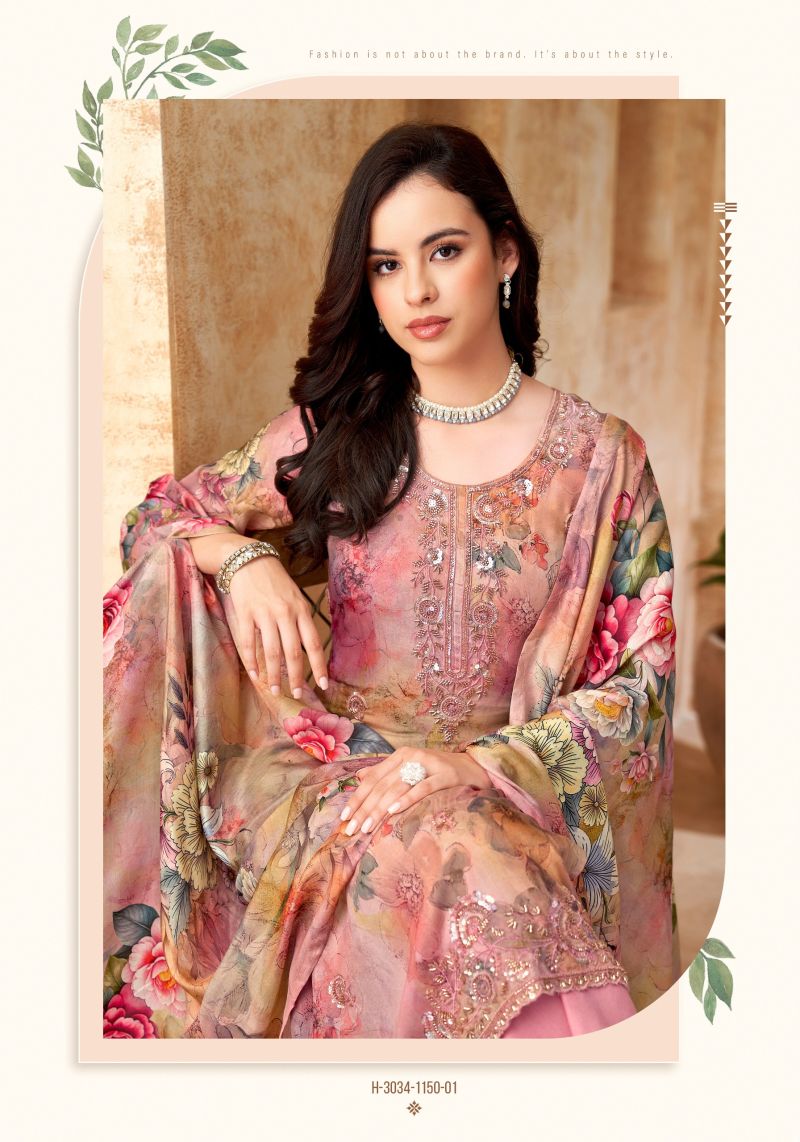 Alok Festival Beats Viscose Maslin Print Beats Work Dress Material Catalog — Wholesale Dress Material, Vardan Ethnic wholesale from Surat — view 7