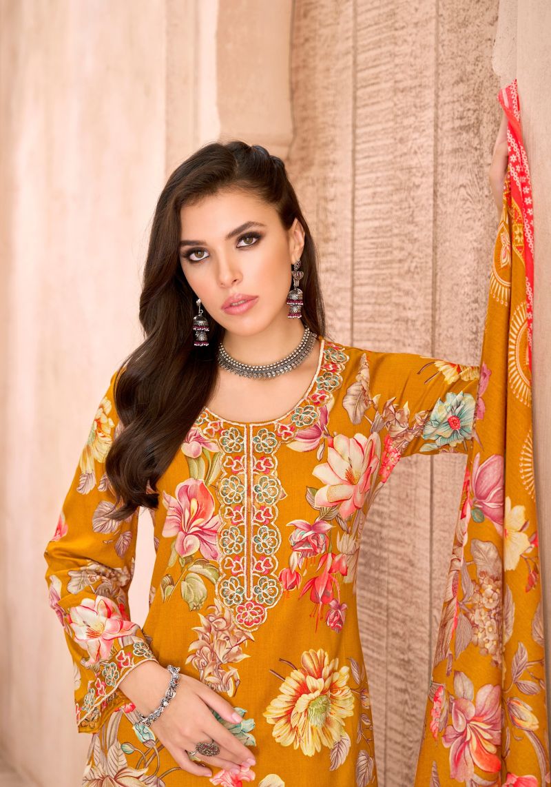Alok Turkish Edition 18 Viscose Rayon Printed Dress Material — Wholesale Dress Material wholesale from Surat — Photo 9