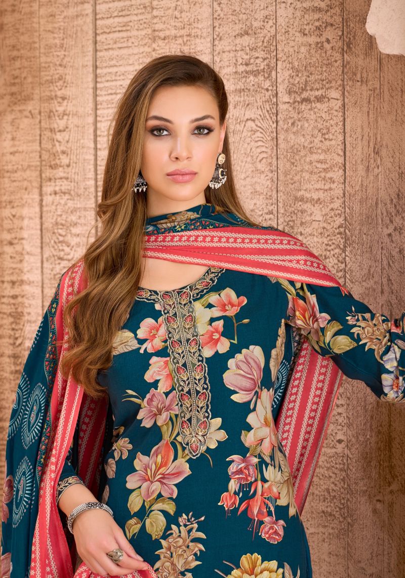 Alok Turkish Edition 18 Viscose Rayon Printed Dress Material — Wholesale Dress Material wholesale from Surat — Photo 10