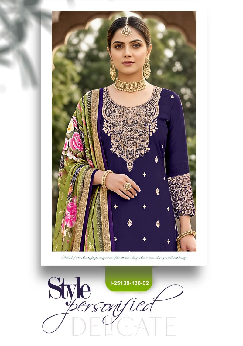 Alok Vadi Jacquard With Hand Work Dress Material Catalog — Wholesale Dress Material, Alok wholesale from Surat — Photo 4