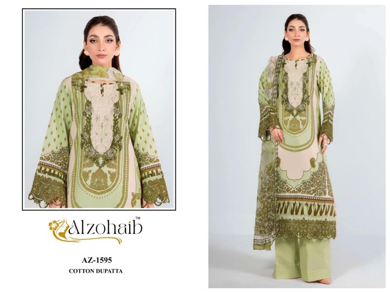 Alzohaib Anisa Vol 2 Cotton Dupatta Cotton Patch Work Salwar Kameez — Wholesale Pakistani Suits wholesale from Surat - Gallery Image 2