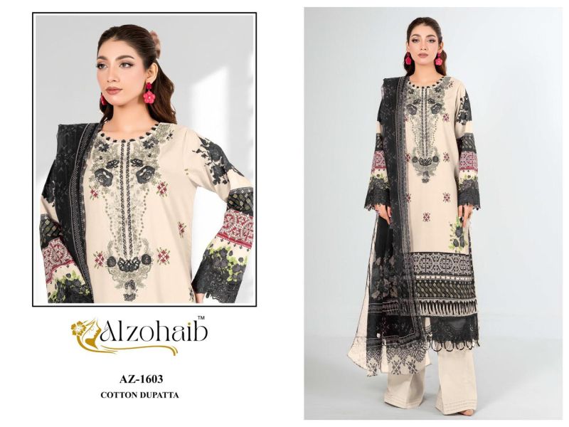 Alzohaib Anisa Vol 2 Cotton Dupatta Cotton Patch Work Salwar Kameez — Wholesale Pakistani Suits wholesale from Surat - Gallery Image 3