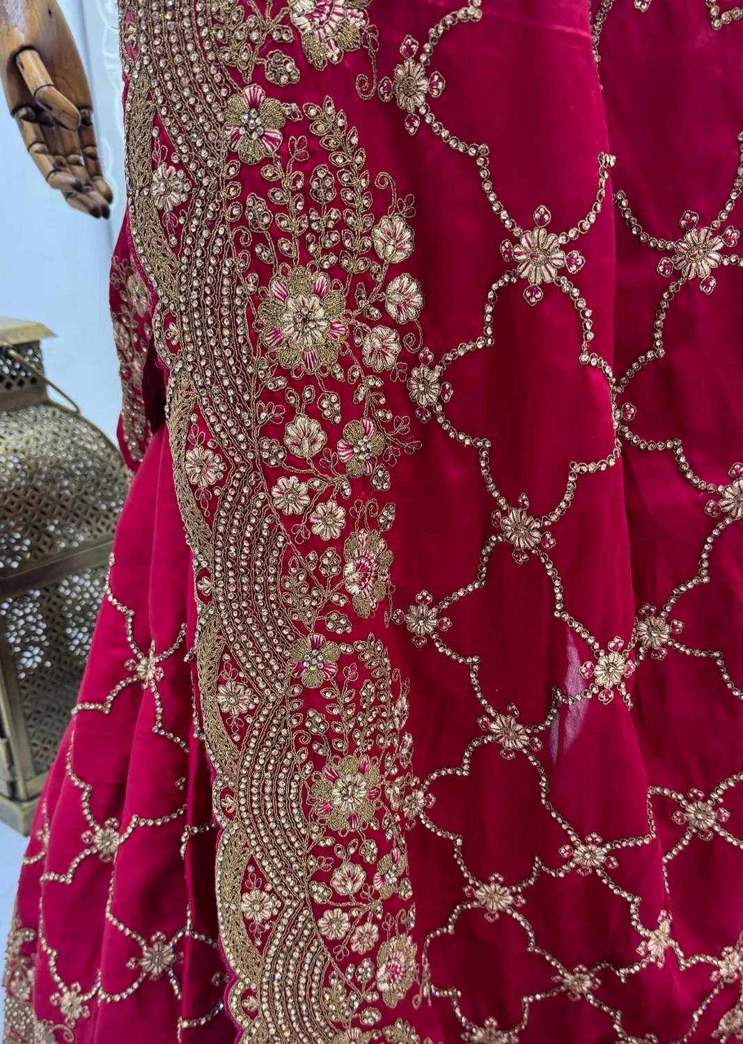 Anjani Art Metallic Dori Embroidered Premium Satin Silk Wedding Saree — Wholesale Sarees, Anjani Art wholesale from Surat - Gallery Image 22