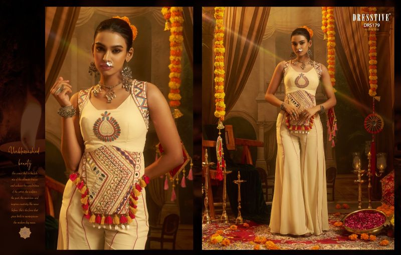Dresstive Leela Vol 1 Georgette Thread Work Indo Western Catalog — Wholesale Lehenga wholesale from Surat — view 5