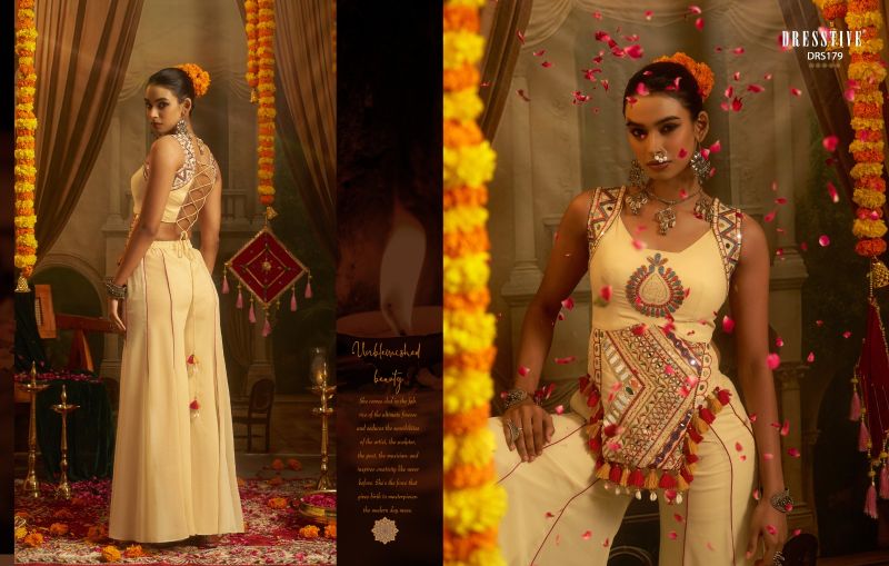 Dresstive Leela Vol 1 Georgette Thread Work Indo Western Catalog — Wholesale Lehenga wholesale from Surat — view 6
