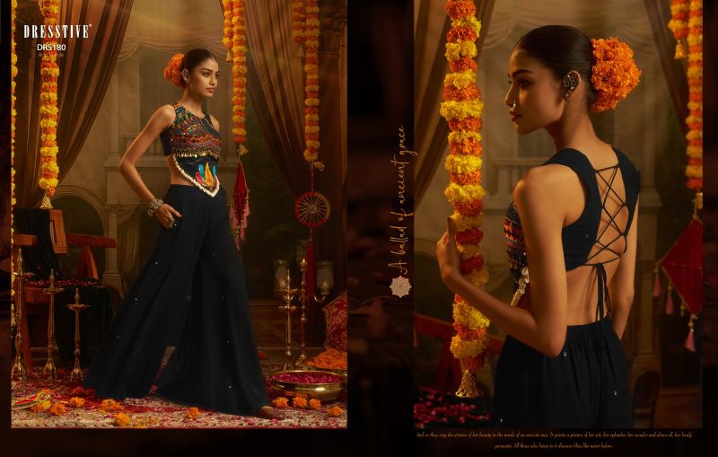 Dresstive Leela Vol 1 Georgette Thread Work Indo Western Catalog — Wholesale Lehenga wholesale from Surat — view 7