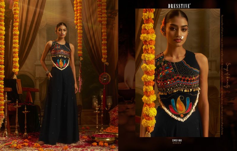Dresstive Leela Vol 1 Georgette Thread Work Indo Western Catalog — Wholesale Lehenga wholesale from Surat — view 8