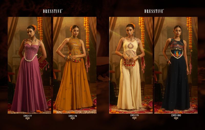 Dresstive Leela Vol 1 Georgette Thread Work Indo Western Catalog — Wholesale Lehenga wholesale from Surat — view 9