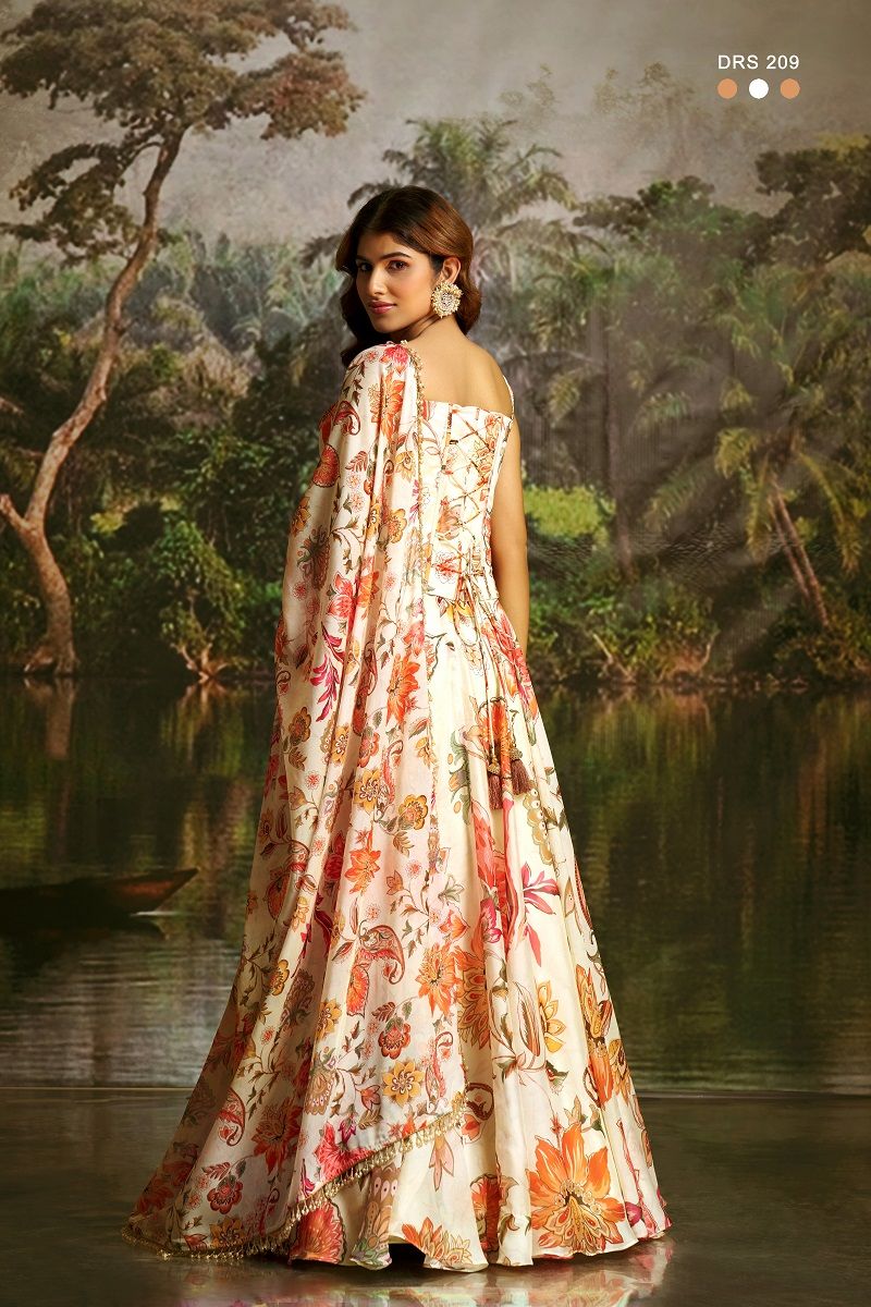 Arya Drs 209 And 210 Premium Georgette Floral Printed Co Ord Set Lehenga — Wholesale Lehenga wholesale from Surat — view 2
