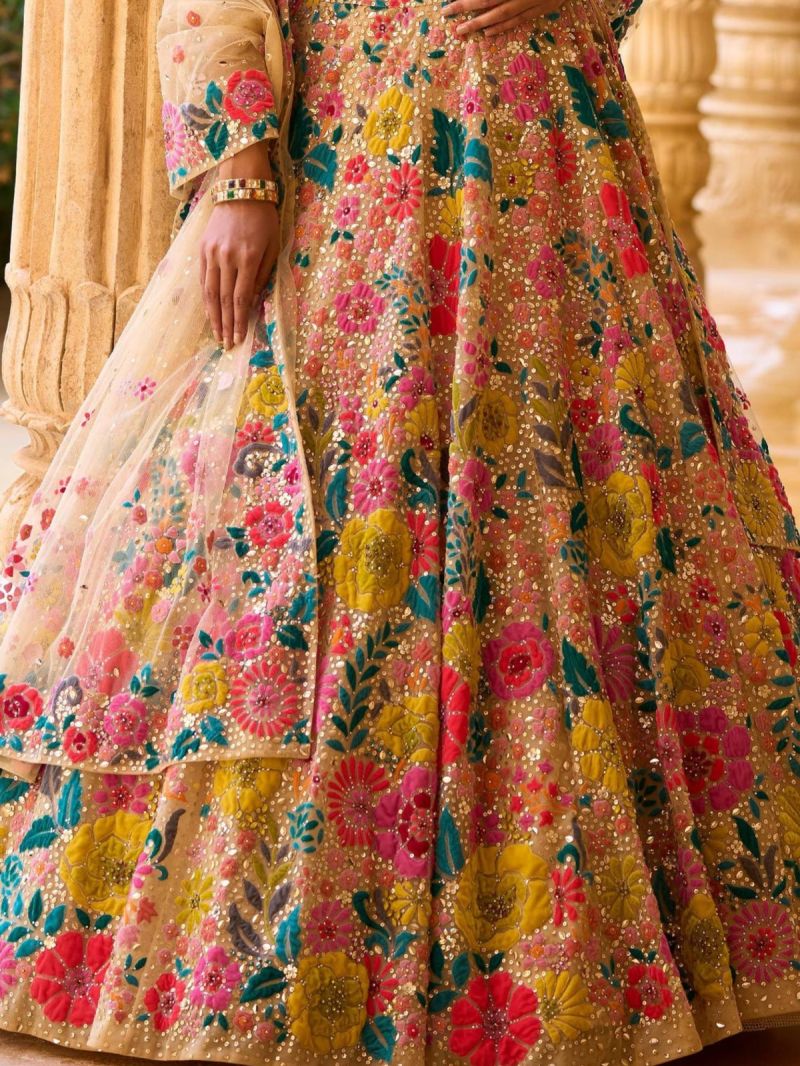 Arya Drs 214 Georgette Thread Sequins Work Designer Lehenga Choli Set — Wholesale Lehenga wholesale from Surat — view 4