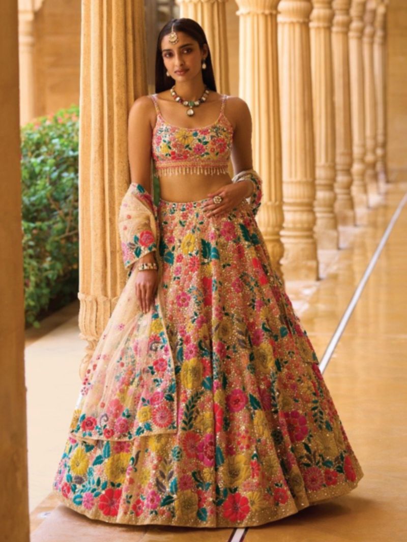 Arya Drs 214 Georgette Thread Sequins Work Designer Lehenga Choli Set — Wholesale Lehenga wholesale from Surat — view 2