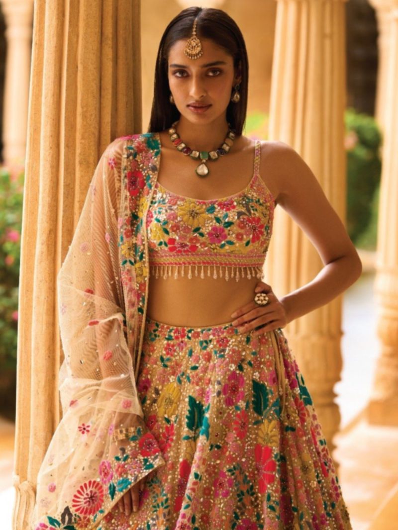 Arya Drs 214 Georgette Thread Sequins Work Designer Lehenga Choli Set