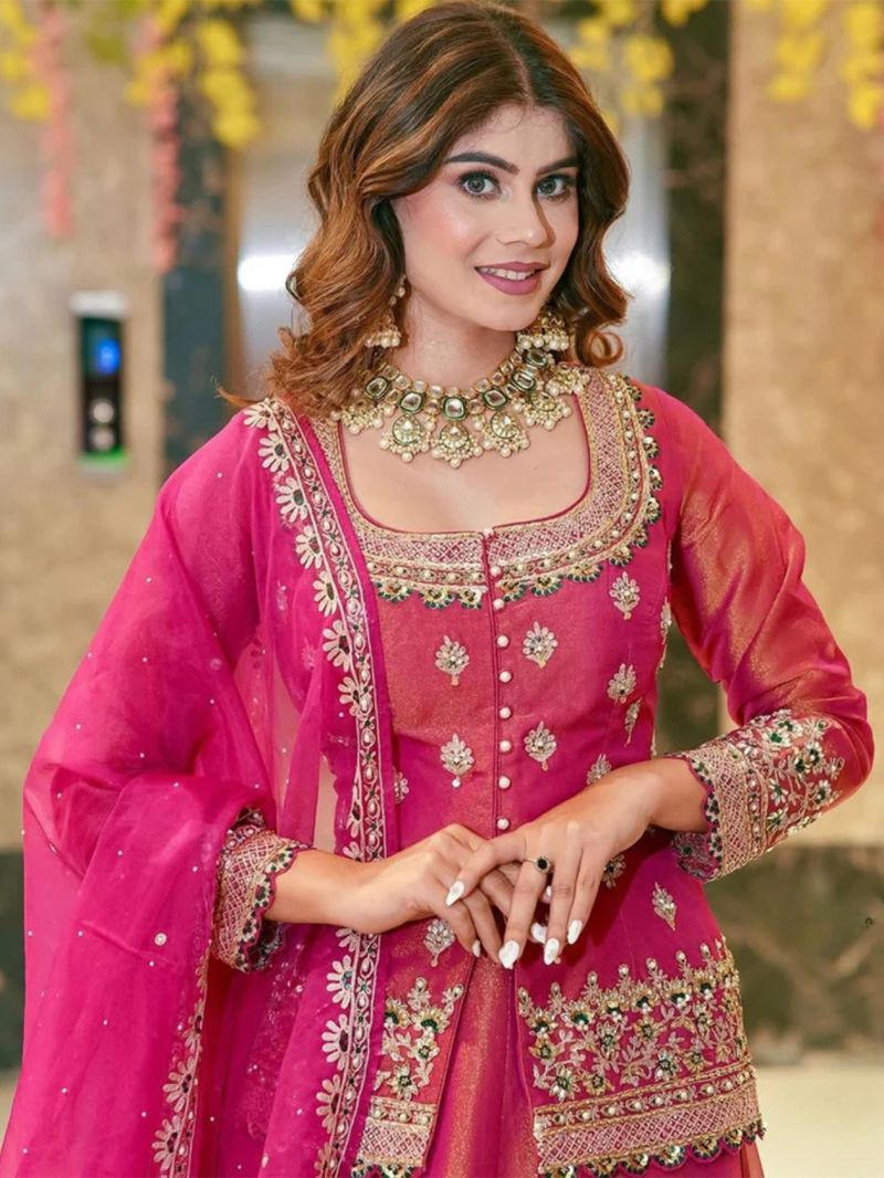 Arya Drs 215 Premium Fendi Sequins Embroidered Indo Western Lehenga — Wholesale Lehenga wholesale from Surat - Gallery Image 3
