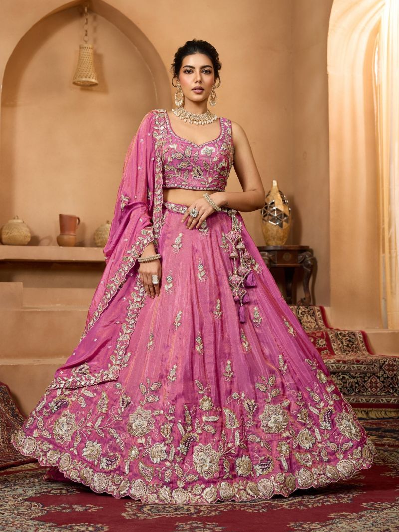 Arya Drs 227 And 228 Premium Pure Tissue Designer Lehenga Choli Set