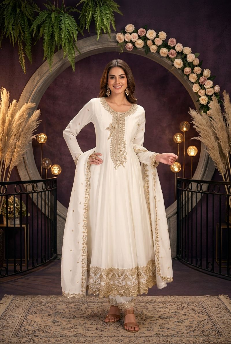 Aurraa Kaamini Premium Silk Embroidered Salwar Kameez Catalog — Wholesale Kurtis, Vardan Ethnic wholesale from Surat — Photo 2