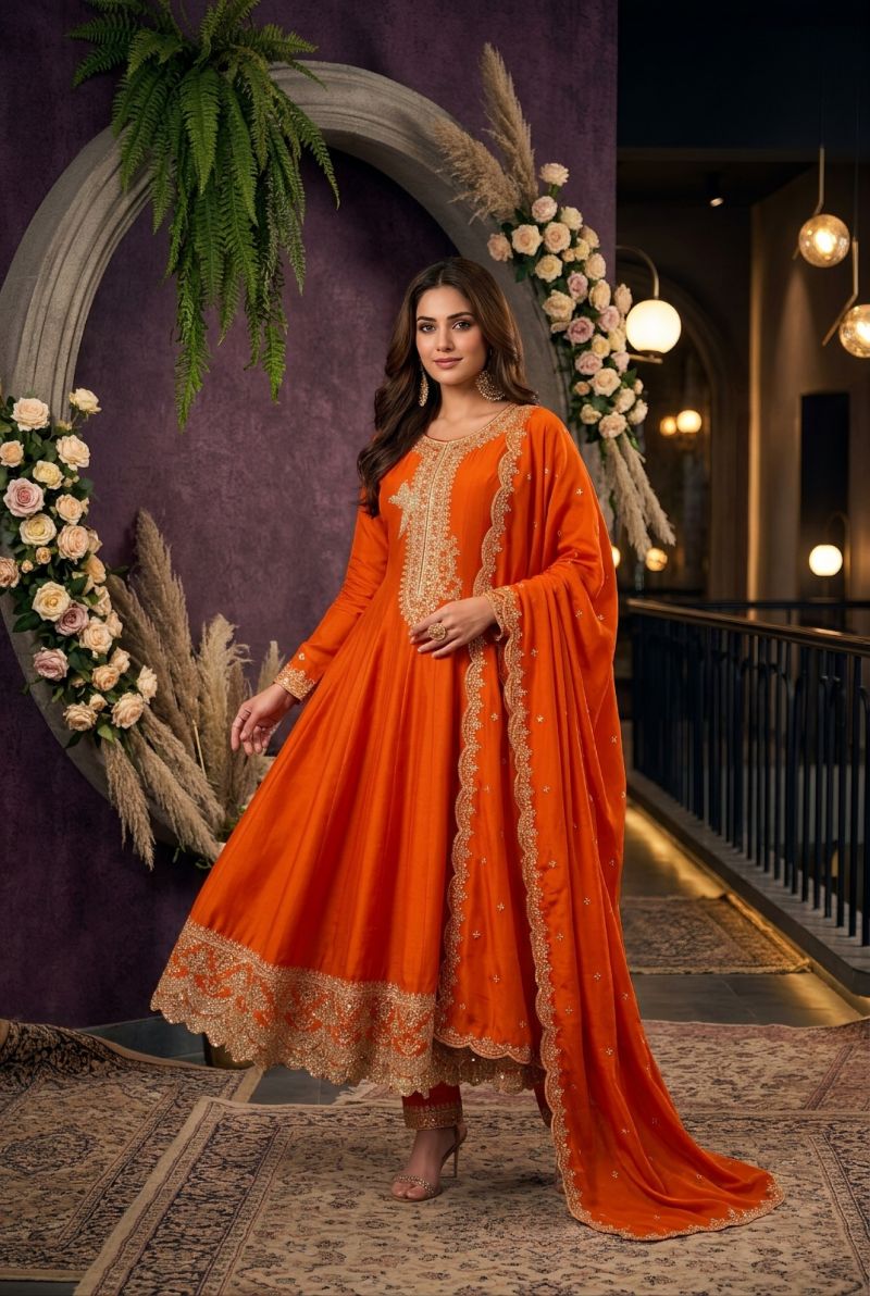 Aurraa Kaamini Premium Silk Embroidered Salwar Kameez Catalog