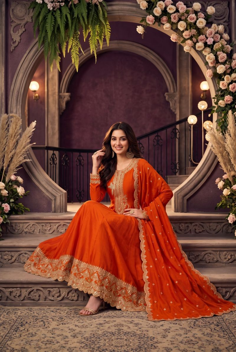 Aurraa Kaamini Premium Silk Embroidered Salwar Kameez Catalog — Wholesale Kurtis, Vardan Ethnic wholesale from Surat — Photo 5