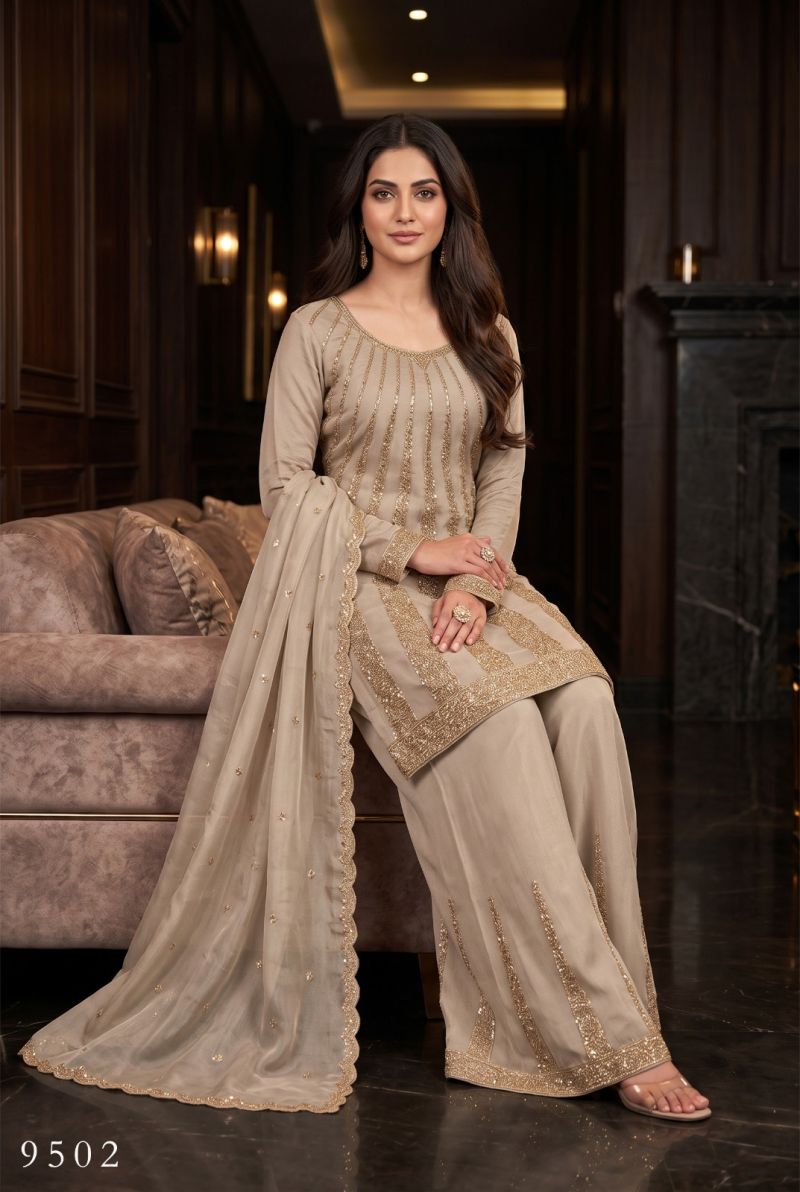 Aurraa Preeti Silk Beads Work Designer Salwar Kameez Catalog — Wholesale Designer Salwar Suits, Aurraa wholesale from Surat — Photo 3