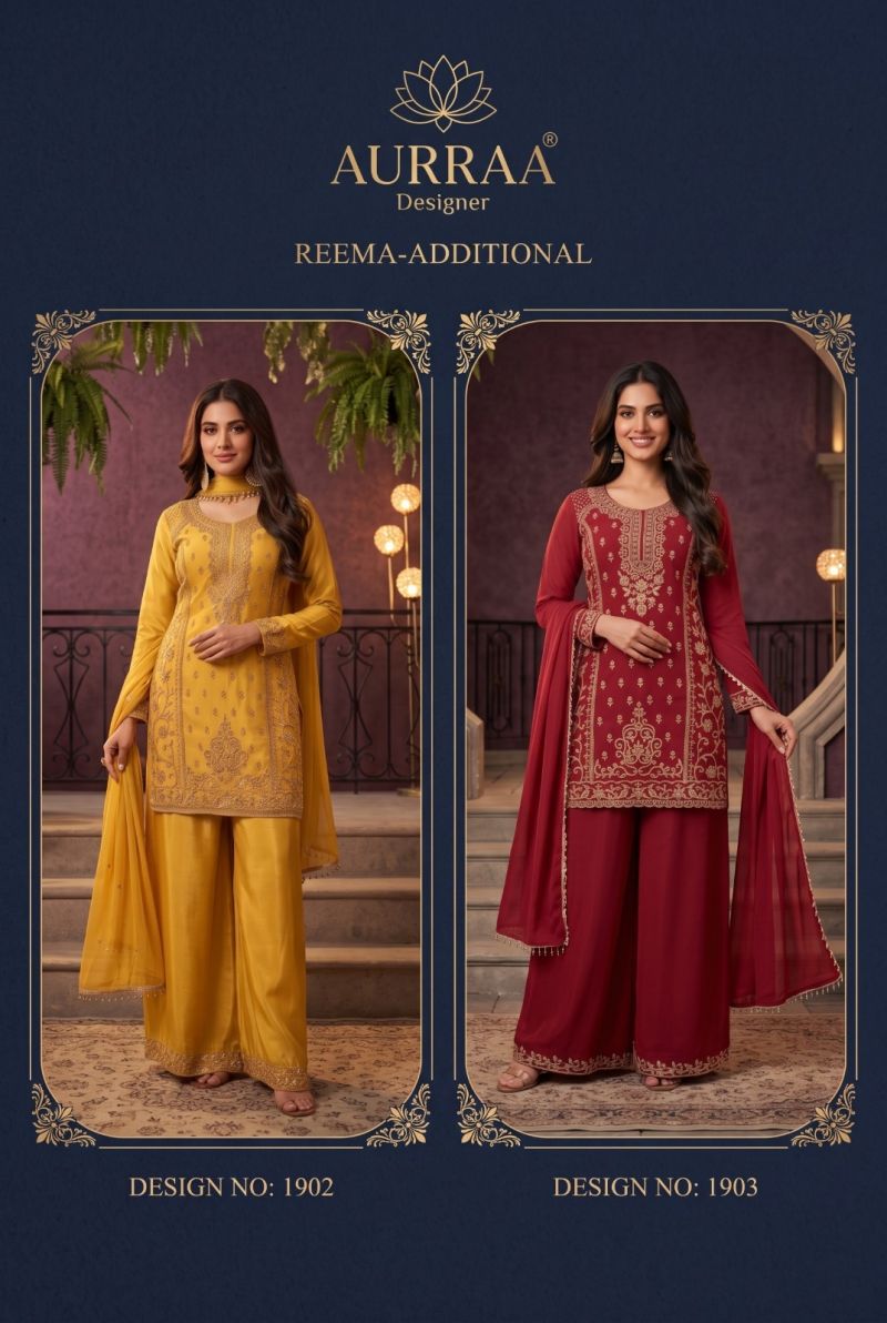 Aurraa Reema Vol 2 Chinon Beads Work Salwar Kameez Catalog — Wholesale Kurtis, Vardan Ethnic wholesale from Surat — Photo 11