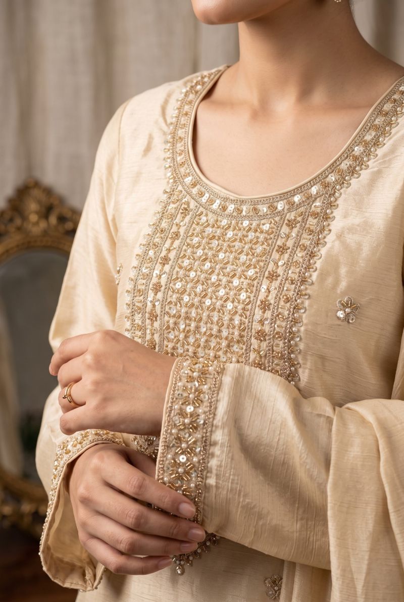Aurraa Shikhaa Chinon Sequence Embroidery Beads Readymade Salwar Suit — Wholesale Readymade Suit wholesale from Surat — view 4
