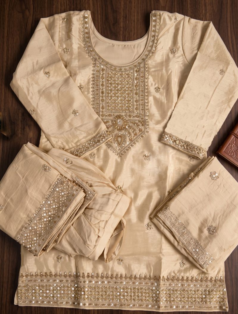 Aurraa Shikhaa Chinon Sequence Embroidery Beads Readymade Salwar Suit — Wholesale Readymade Suit wholesale from Surat — view 8